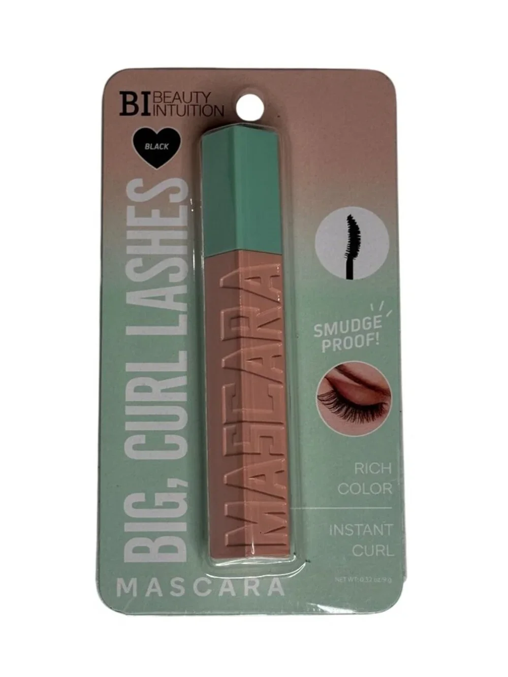 Beauty Intuition Big Curl Mascara Black Smudge Proof 0.32 oz Volumizing